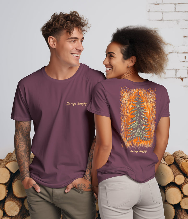 Burning Bush Tee - Navy
