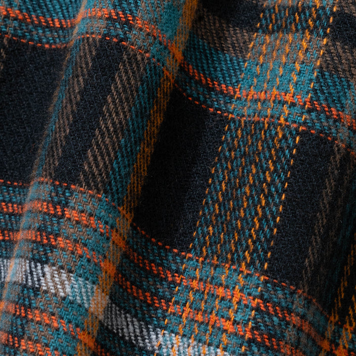 Mothman Flannel - Black/Orange/Brown