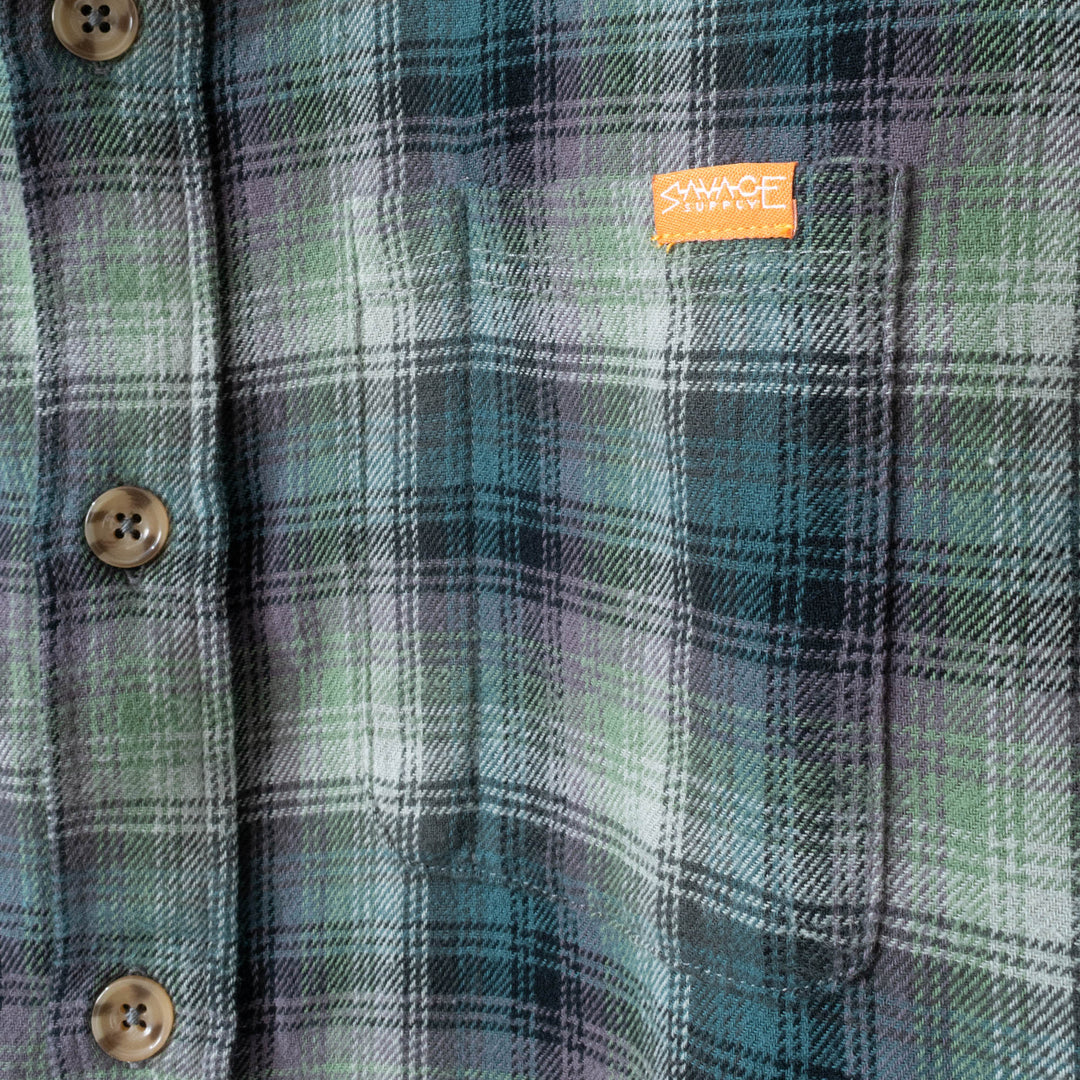 Pisgah Mist Flannel - Purple/Blue/Green