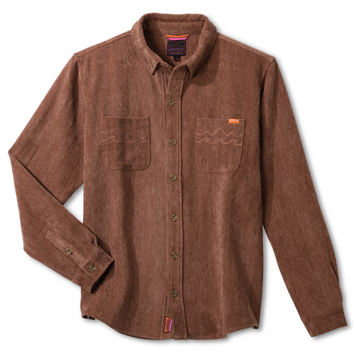 Holler Chevron Overshirt - Red Clay