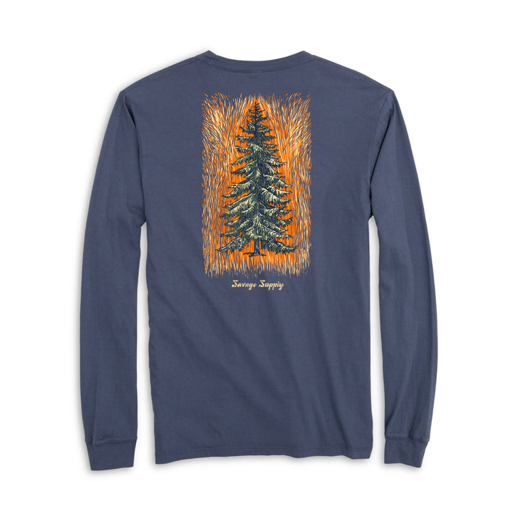 Burning Bush Tee - Navy