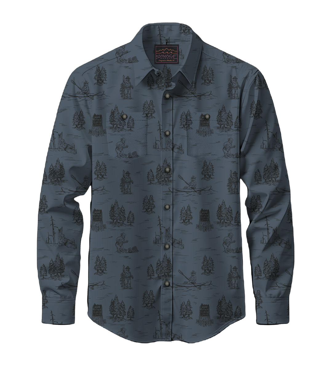 Smokey's Day Off Laidback Ramblin' Long-sleeved Button-down