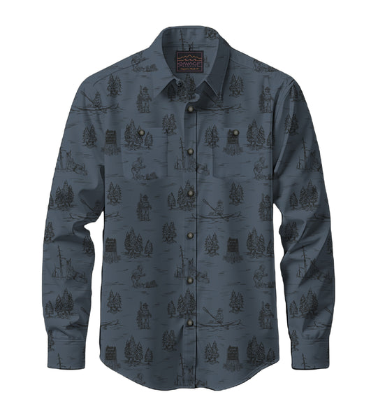 Smokey's Day Off Laidback Ramblin' Long-sleeved Button-down