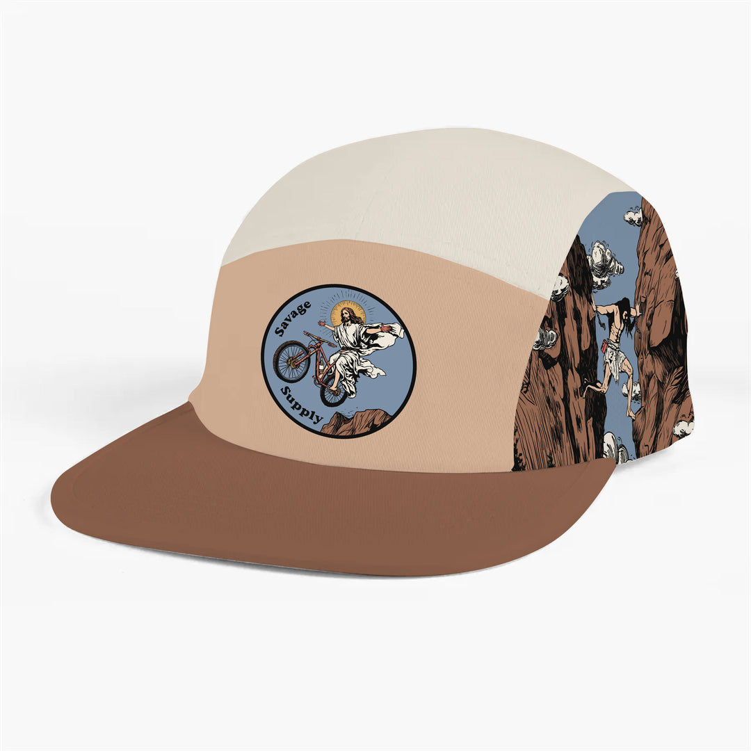 Jesus Take the Wheel Camp Hat Tan/Brown