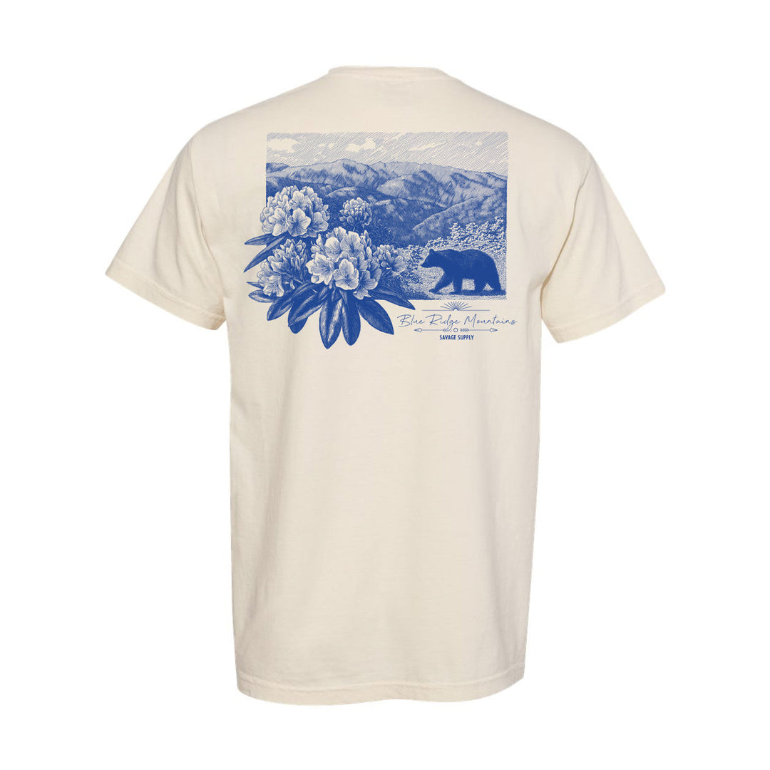 Blue Ridge Crosshatch Ivory tee