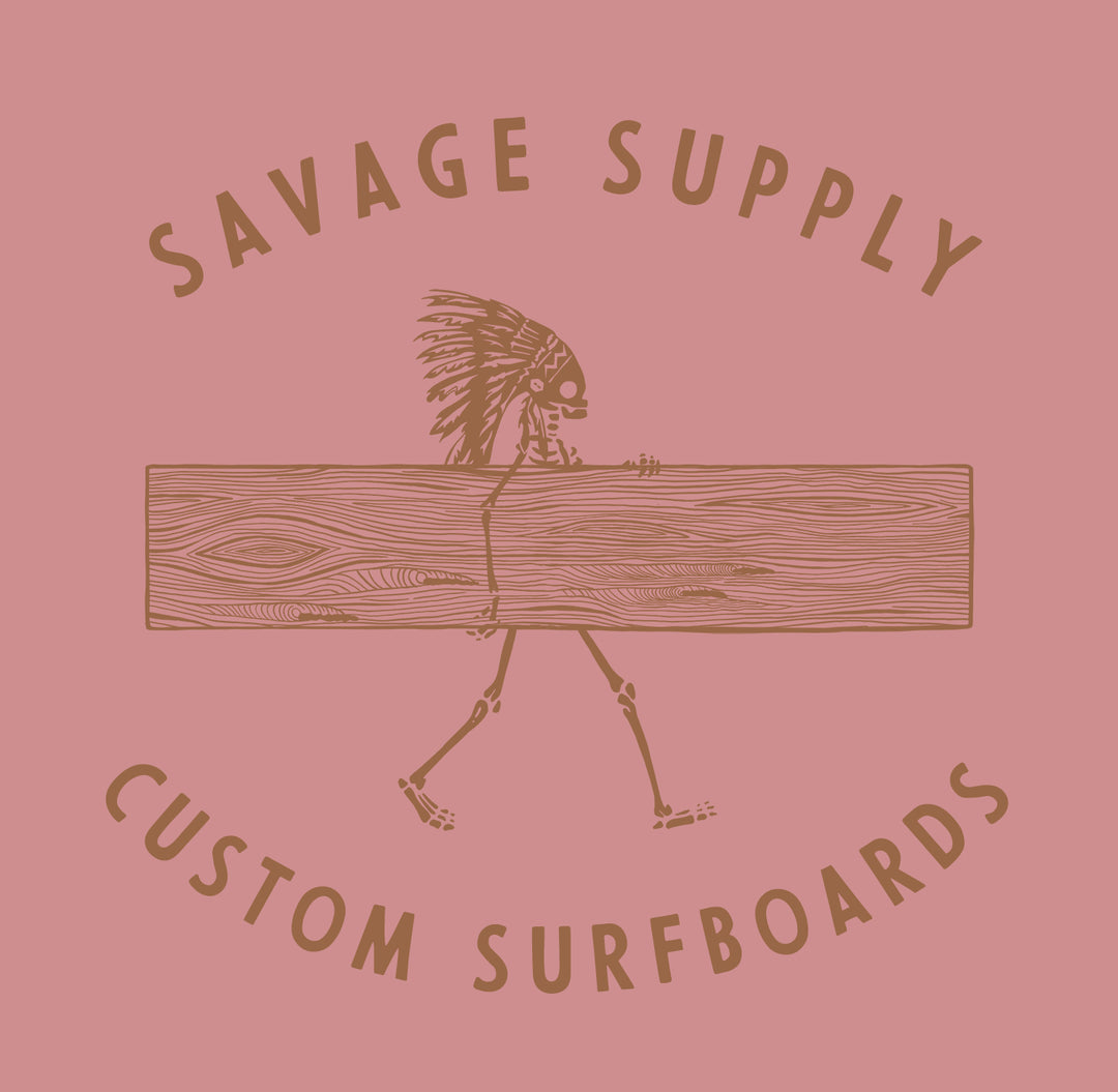 Custom Surfboards Tee - Whiskey Rose