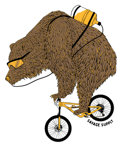 Biker Bear Sticker