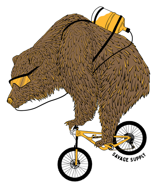 Biker Bear Sticker