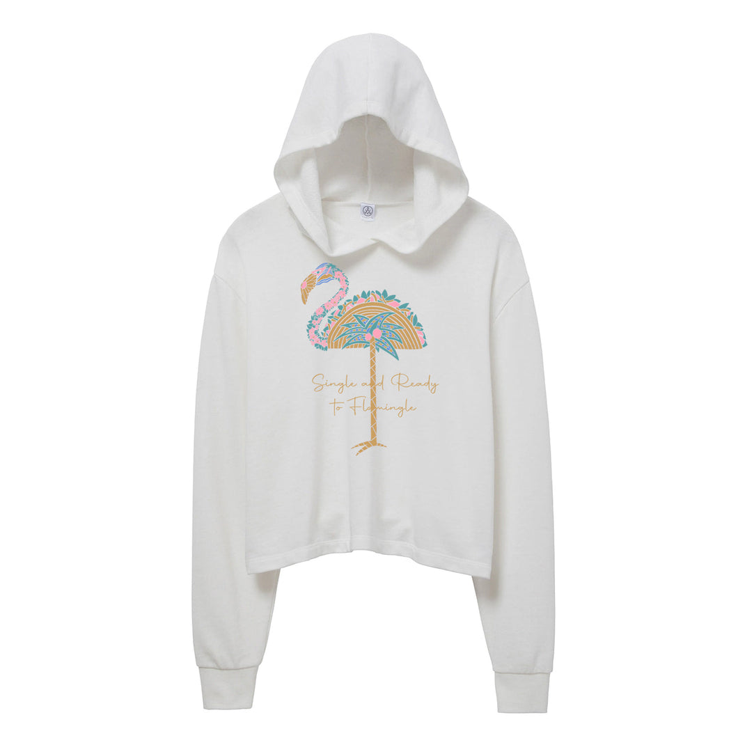 Flamingle Crop Hoodie