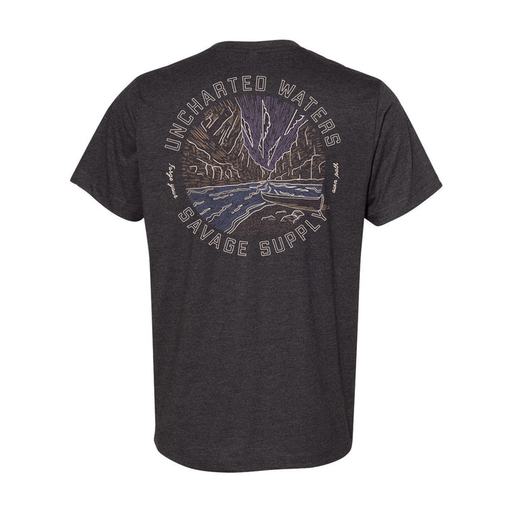 Uncharted Waters Tee - Heather Black